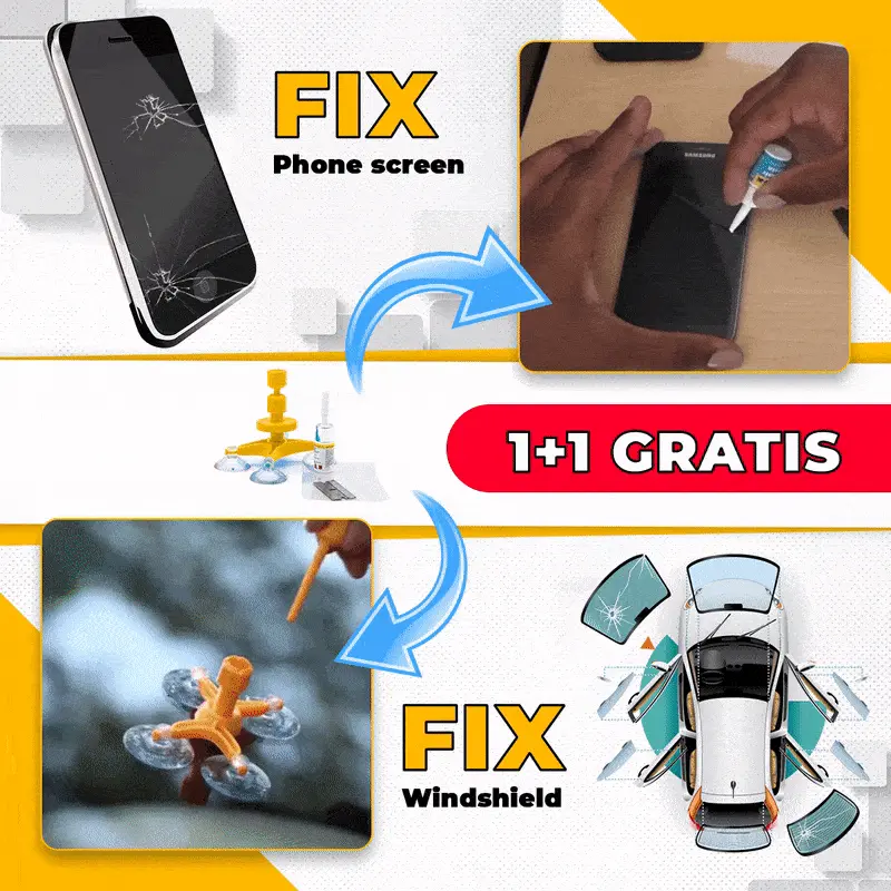 PROGLASS® Üveg Javító Készlet: 1+1 INGYEN