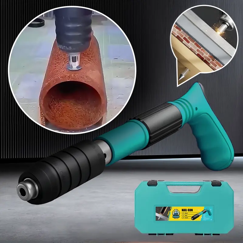 RHINOFIX Rivetslammer PRO – Rugós szegező szerszám betonhoz és acélhoz + AJÁNDÉK doboz és 50 szegecselő szeg