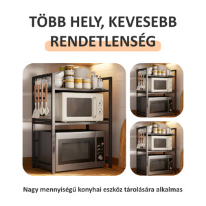 Alternative view of MicroRack – Helytakarékos, bővíthető konyhai polc mikrohullámú sütőhöz és más készülékekhez