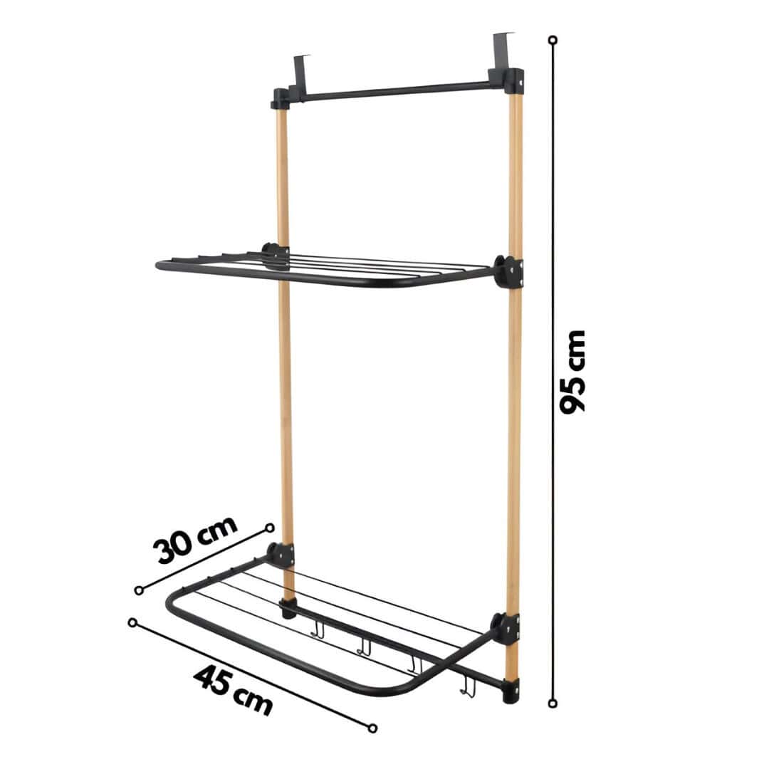 Hanrox™ – Ajtóra Szerelhető Ruhaszárító Bükkfából és Acélból - Image 6